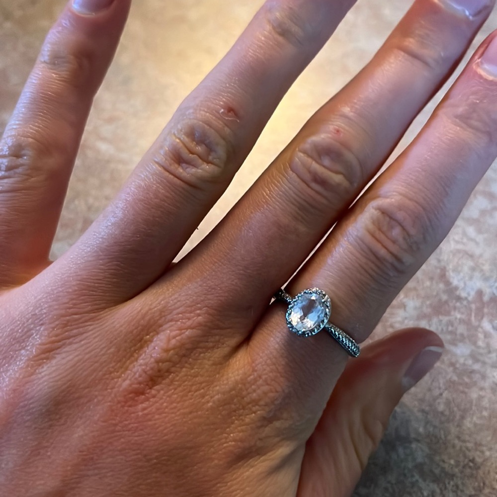Cubic zirconia ring